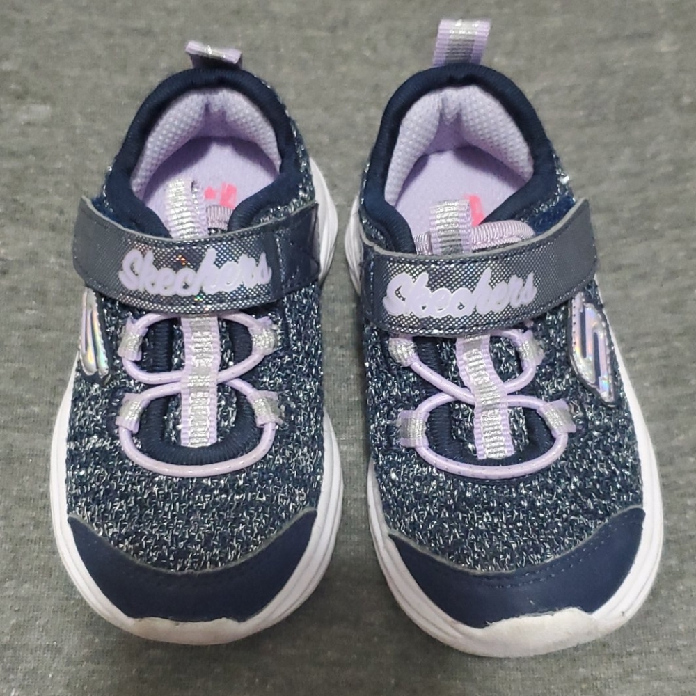 Skechers navy blue and purple